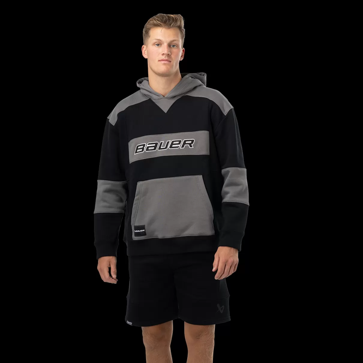 New BAUER IN THE CREASE HOODIE Black