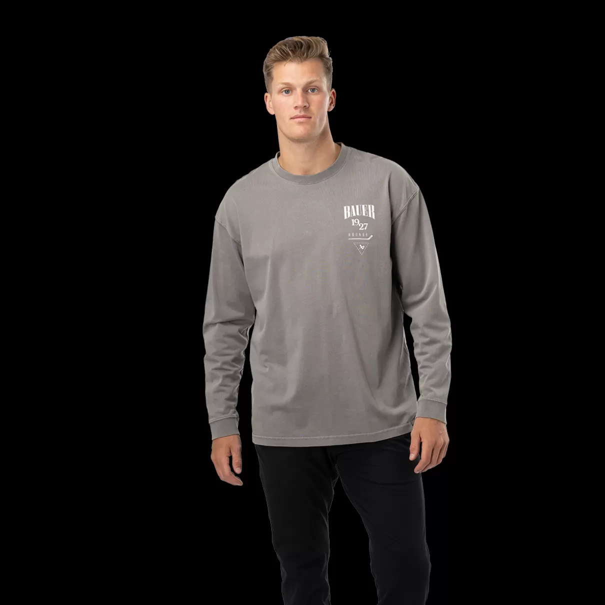 Fashion BAUER STACKED ACIDWASH LONGSLEEVE TEE